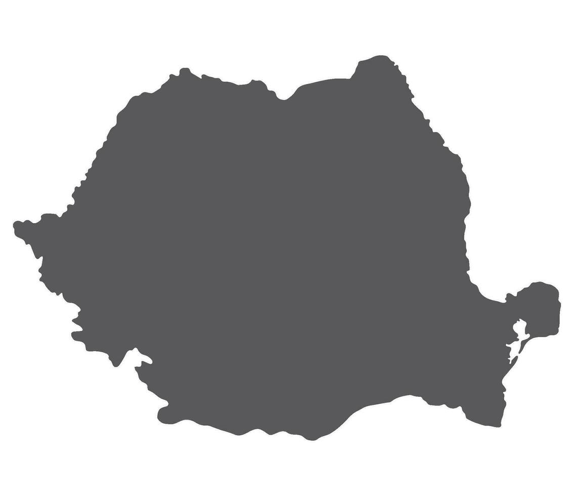 Rumania mapa. mapa de Rumania en gris color vector