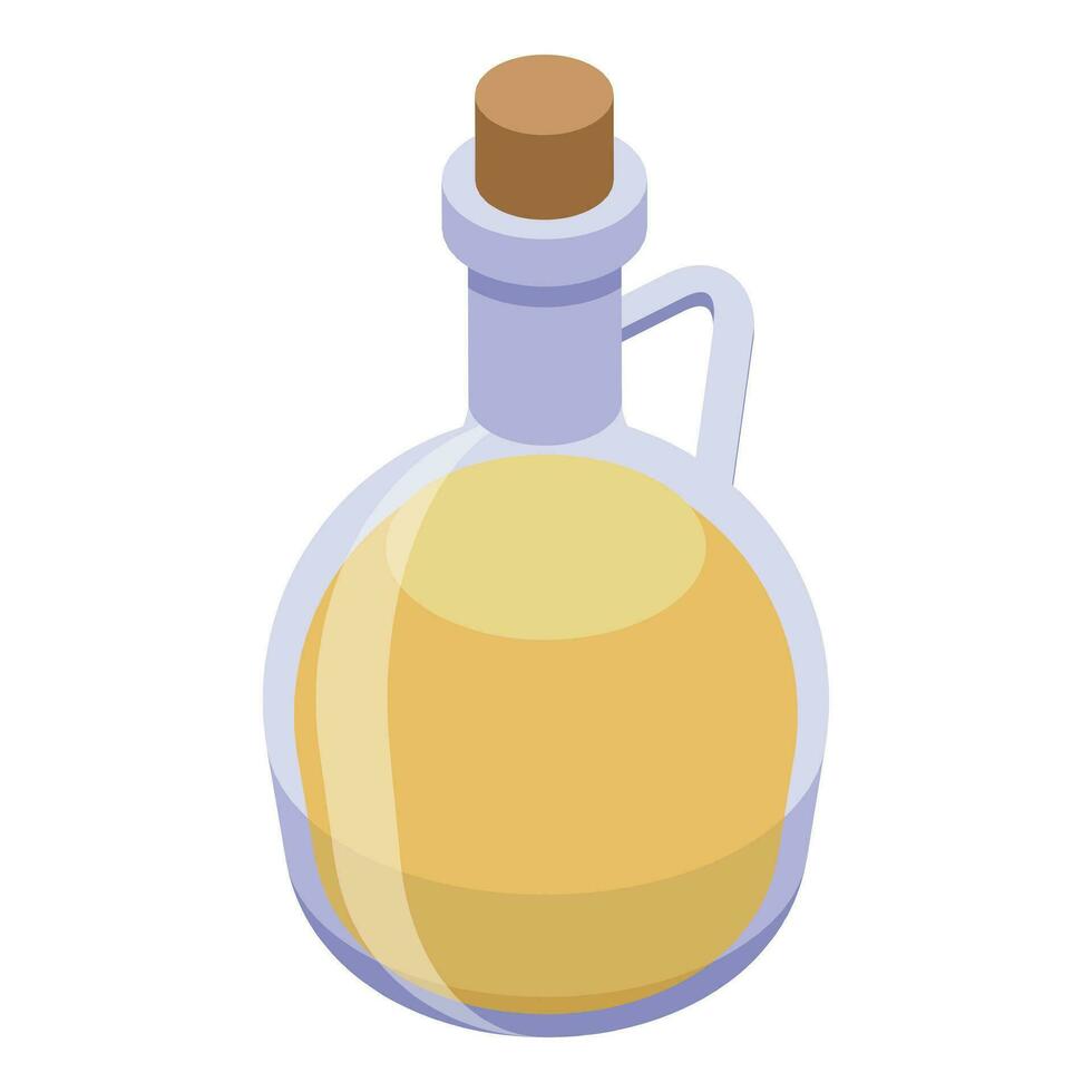 Apple cider glass jug icon isometric vector. Brew punch vector