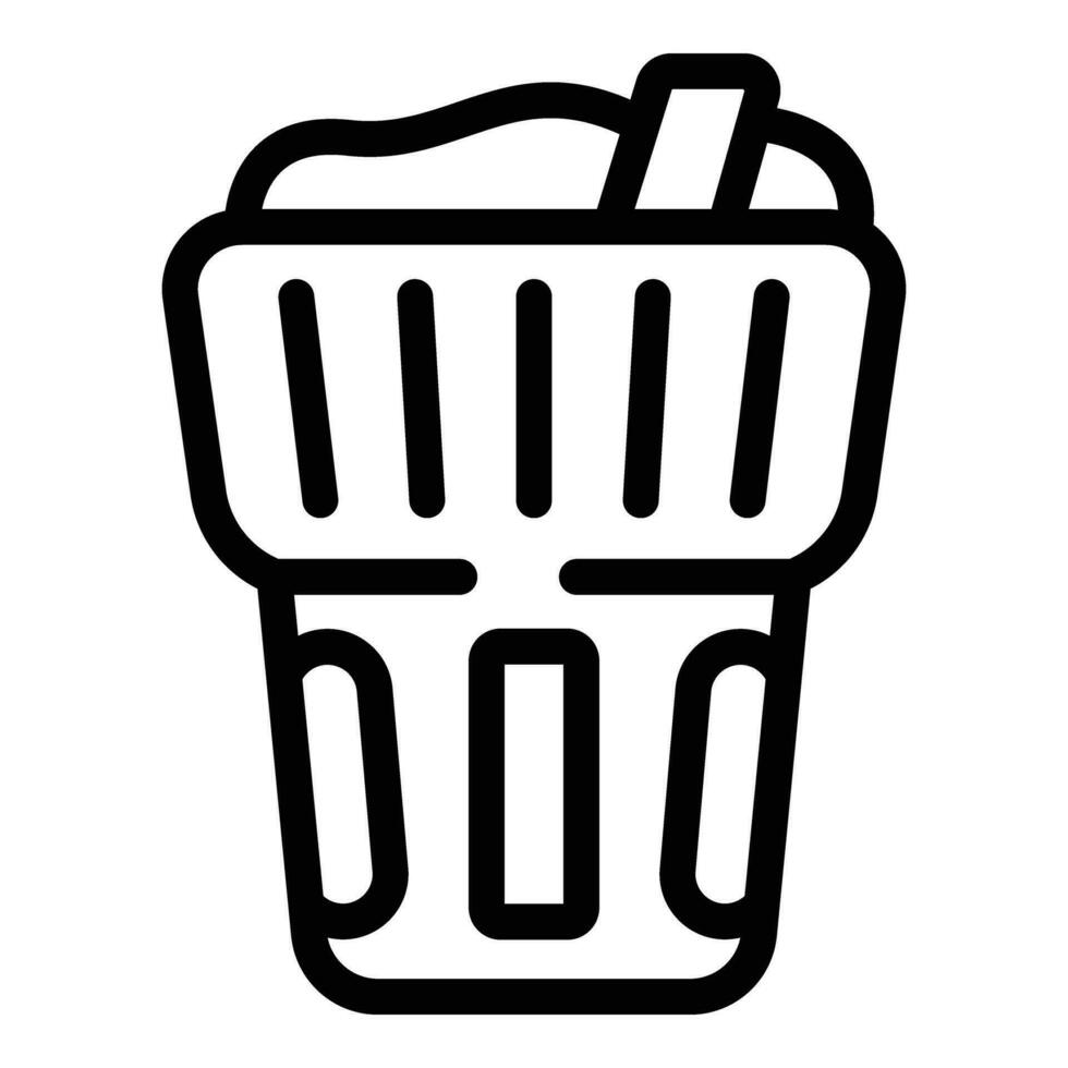 Coco tea iced icon outline vector. Americano bar vector