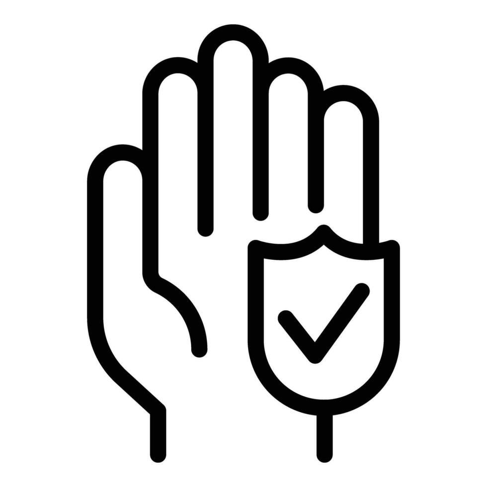 Healthy hand icon outline vector. Coverage care money vector