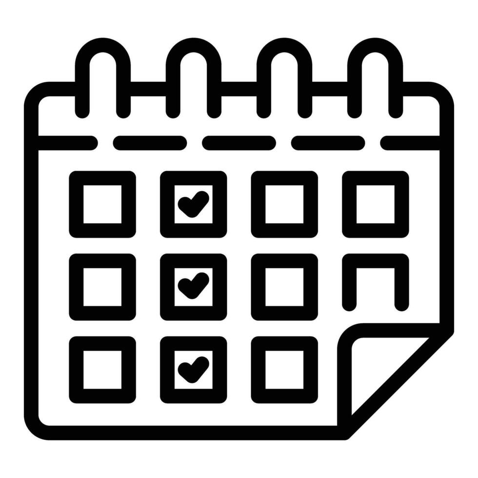 Calendar clean graph icon outline vector. House residence vector