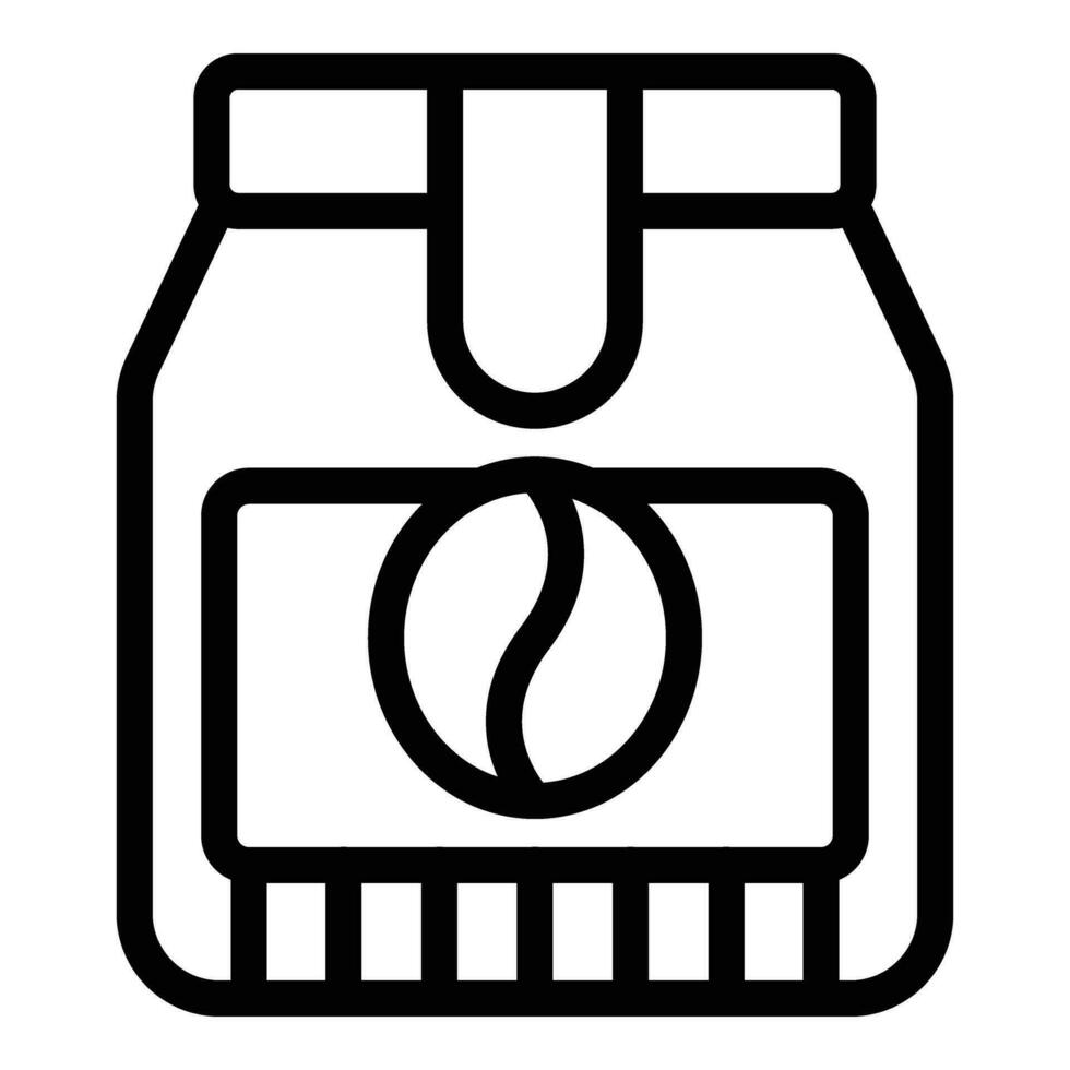 Coffee beans frosty icon outline vector. Dark dairy vector