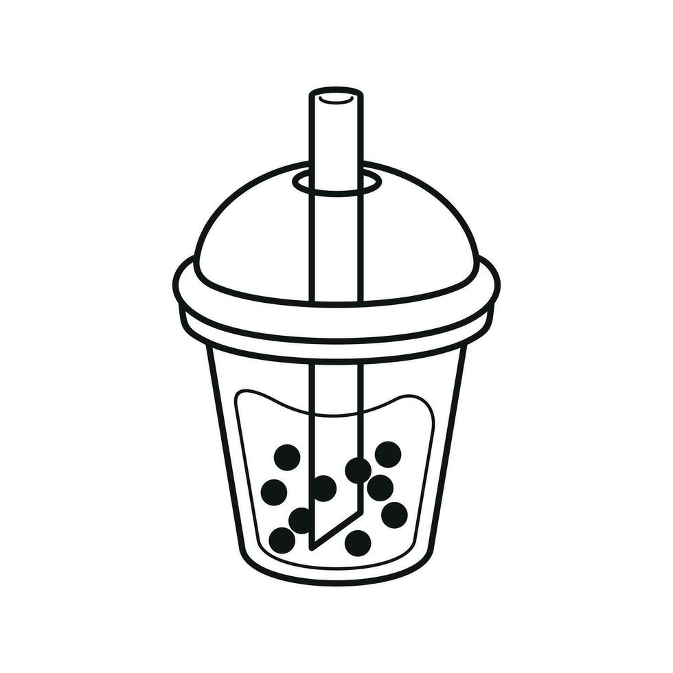 Sweet food beverage cute simple vector art icon design.
