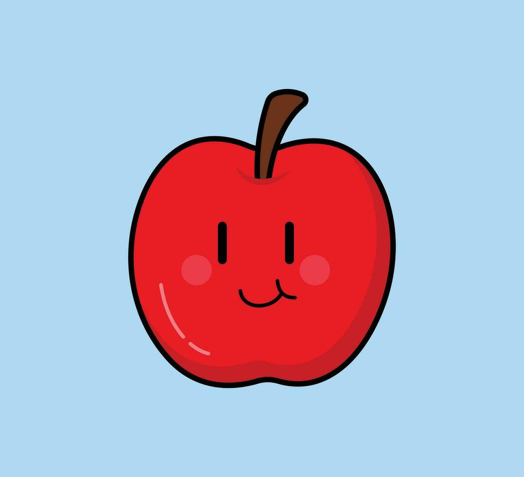 linda dibujos animados Fruta vector Arte. sencillo y divertido diseño para niños