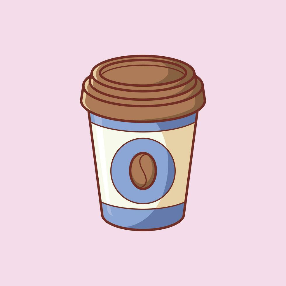 Sweet food beverage cute simple vector art icon design.