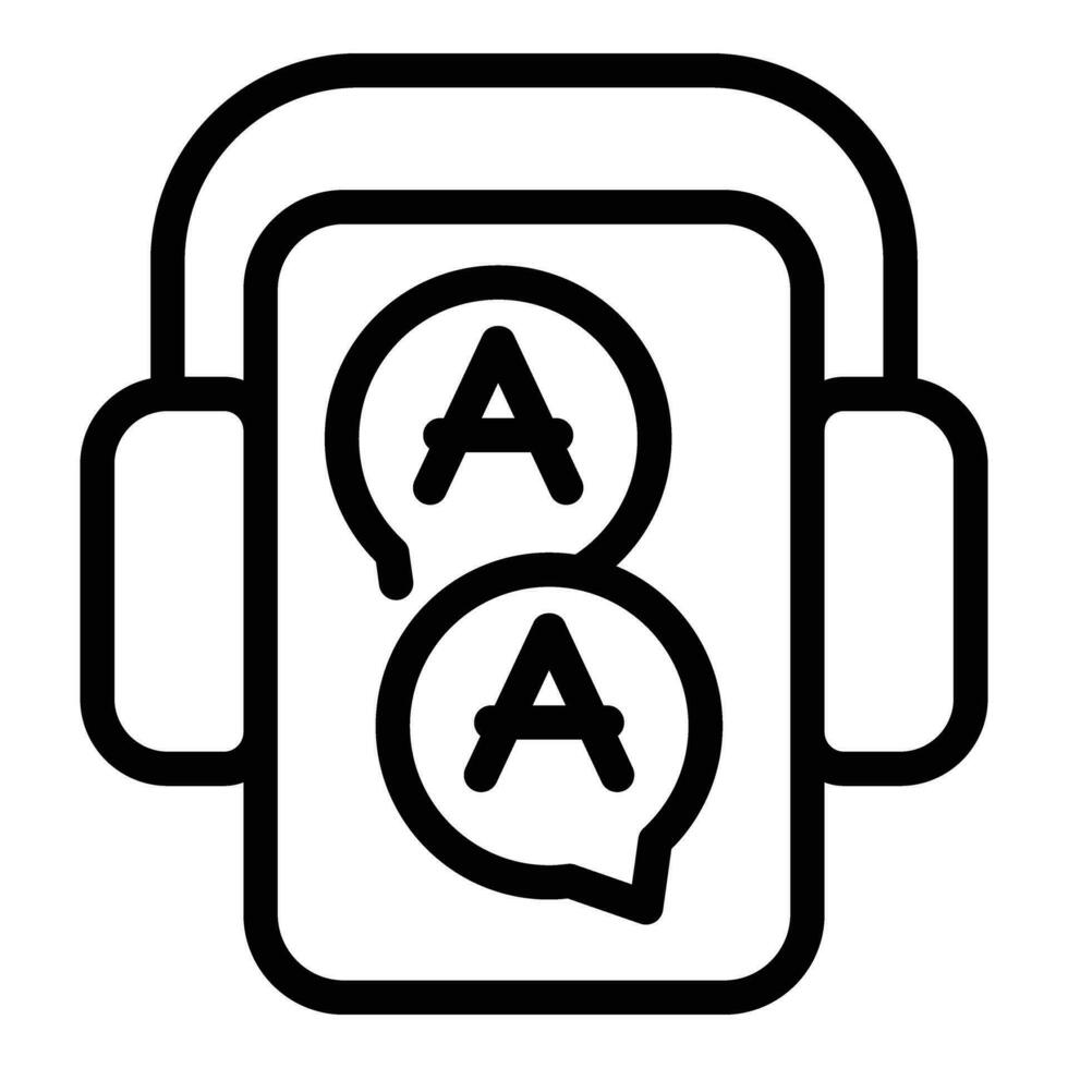 Cellular interpreter icon outline vector. App megaphone vector