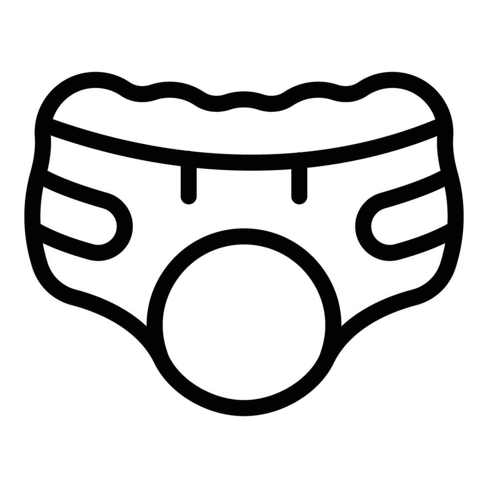 Person adult diaper icon outline vector. Senior pad vector