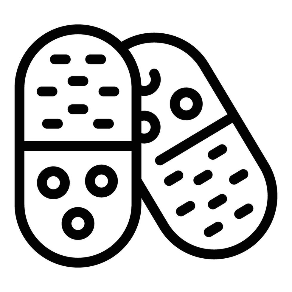 Medicine capsules icon outline vector. Healthy program vector