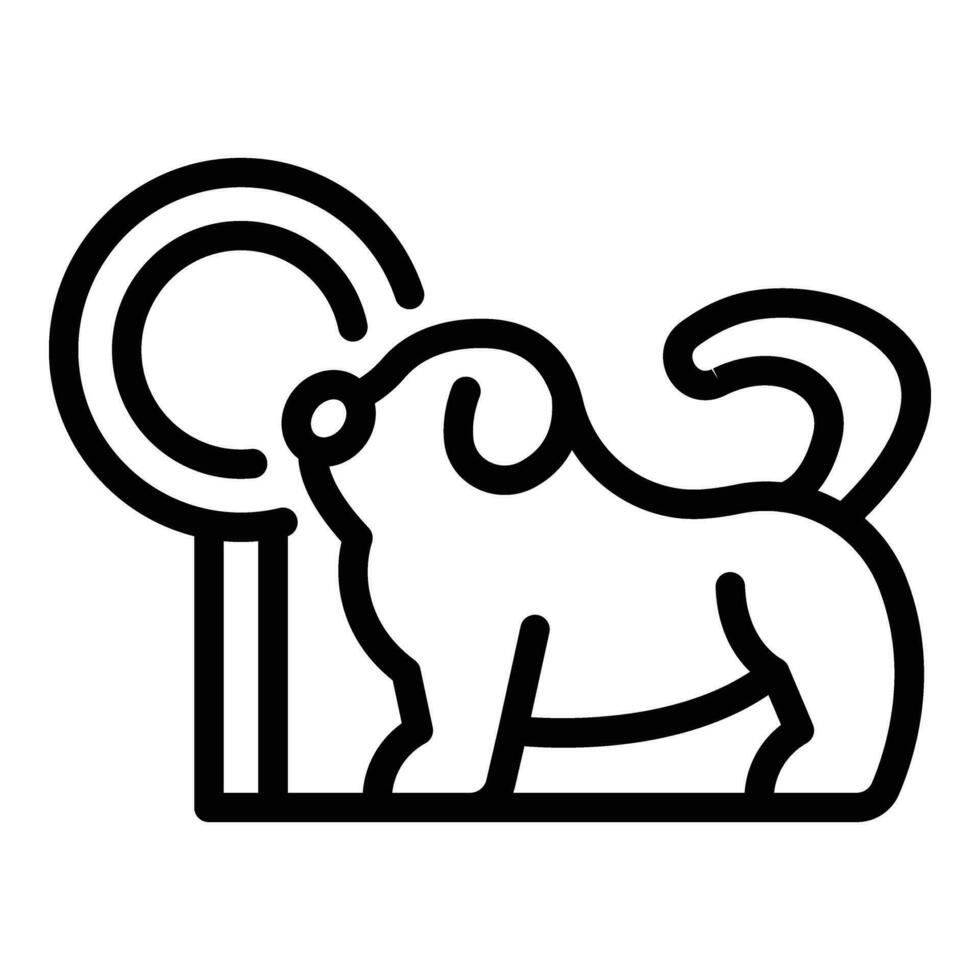 Dog play tool icon outline vector. Dog school training vector
