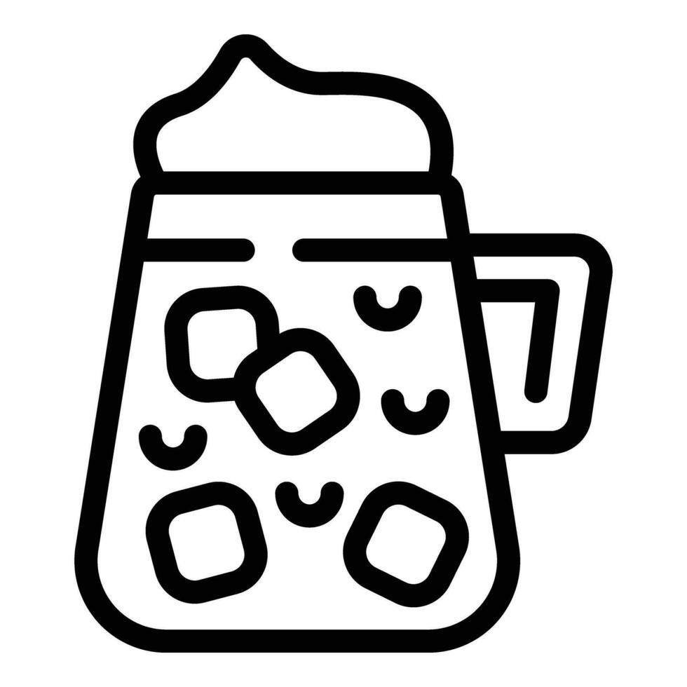 Cold coffee jug icon outline vector. Frosty coco vector