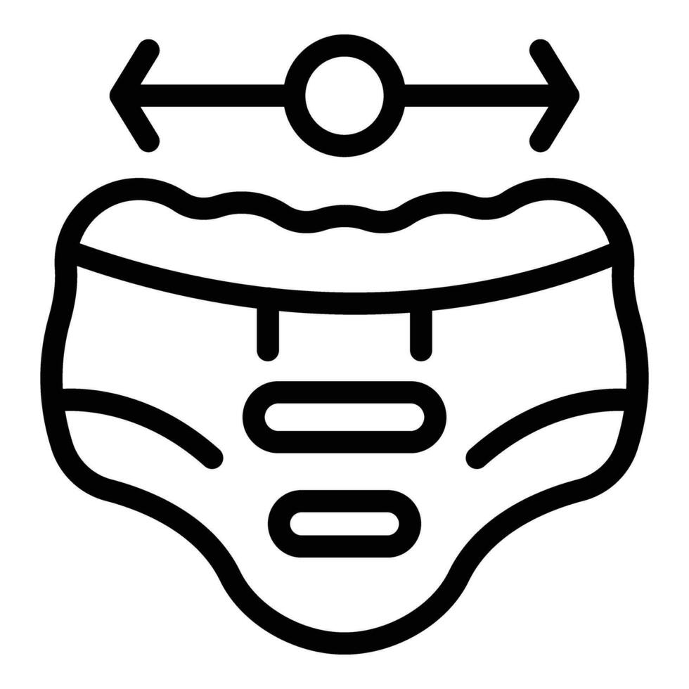 Adult diaper pad icon outline vector. Soft skin vector