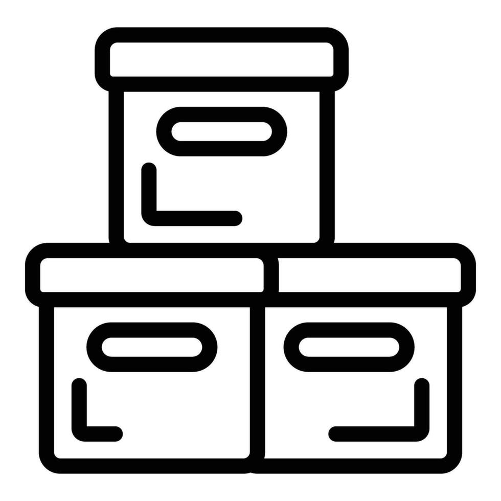 Dirty clothes boxes icon outline vector. House stack vector