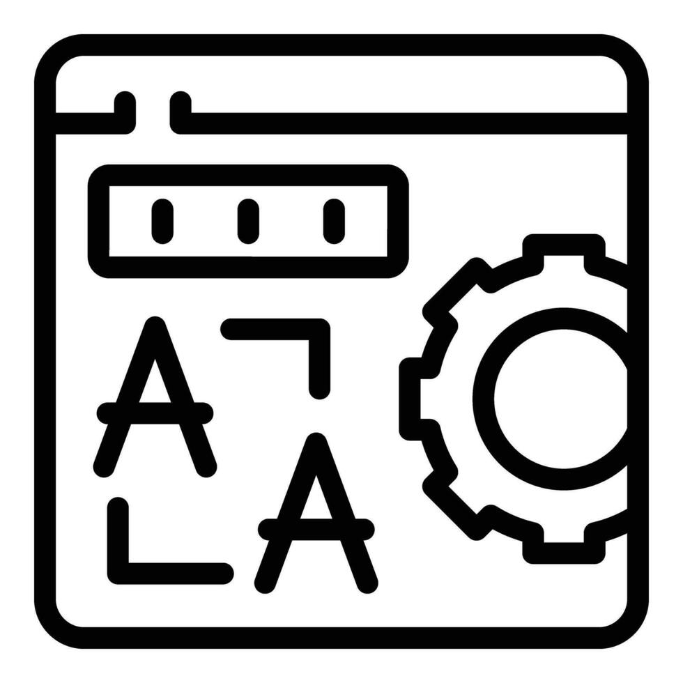 Web site interpreter icon outline vector. Speak translate vector