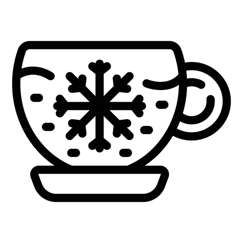 congelado bebida taza icono contorno vector. vaso crema vector