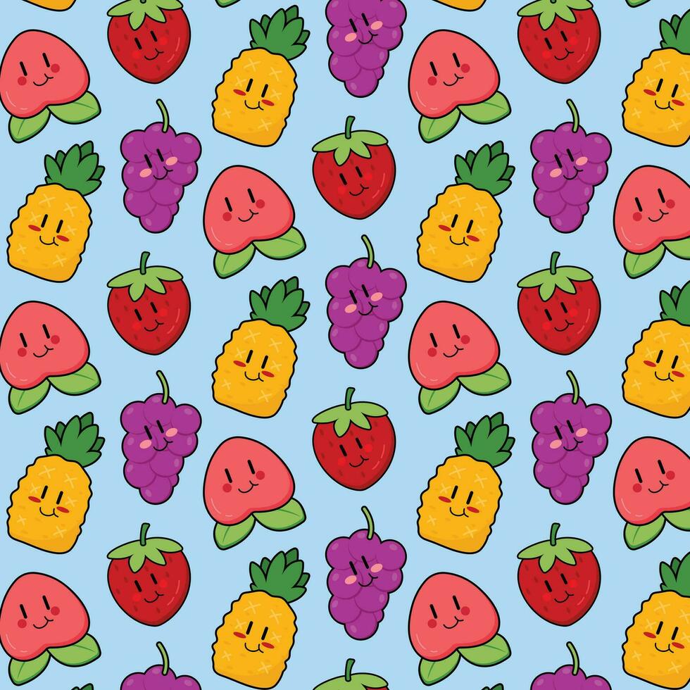 Cute Cartoon Fruit Vector Art. Simple and fun design for kids