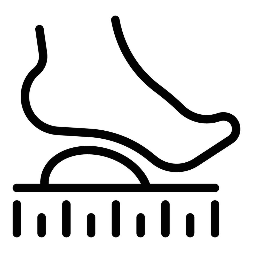 pegamento tobillo apoyo icono contorno vector. zapato plantillas vector