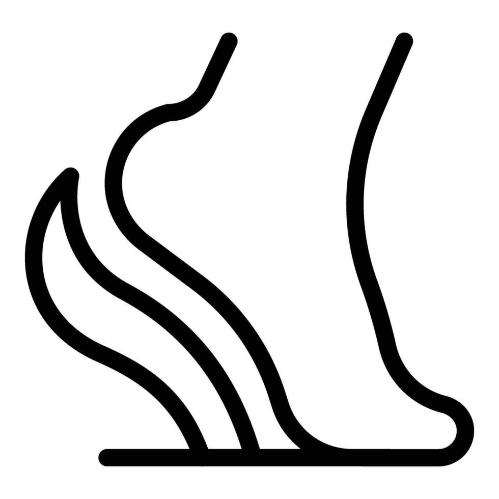 Heel pain icon outline vector. Bone feet pain vector