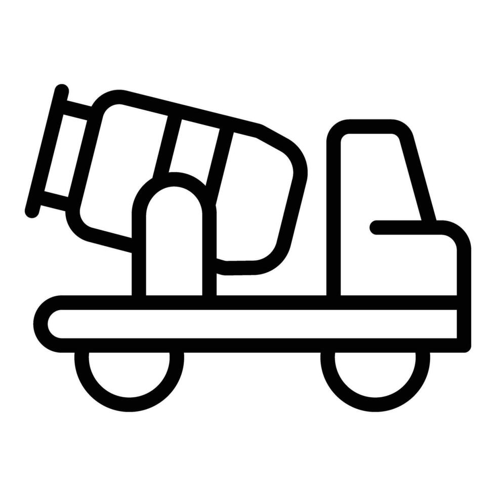 Small cement mixer icon outline vector. Car game lorry vector