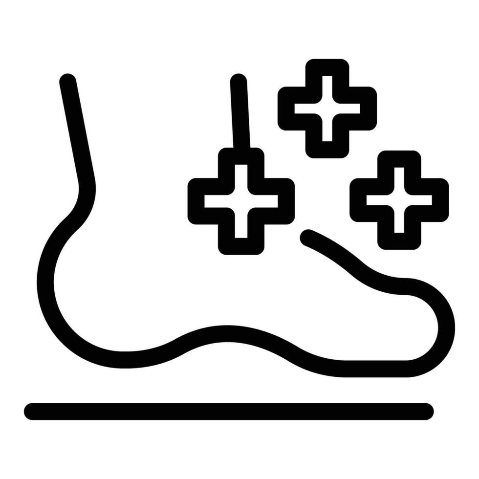 Medical heel support icon outline vector. Sole support vector