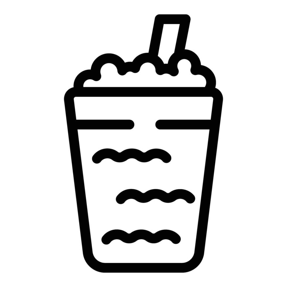 Bar cold coffee icon outline vector. Cream beverage vector