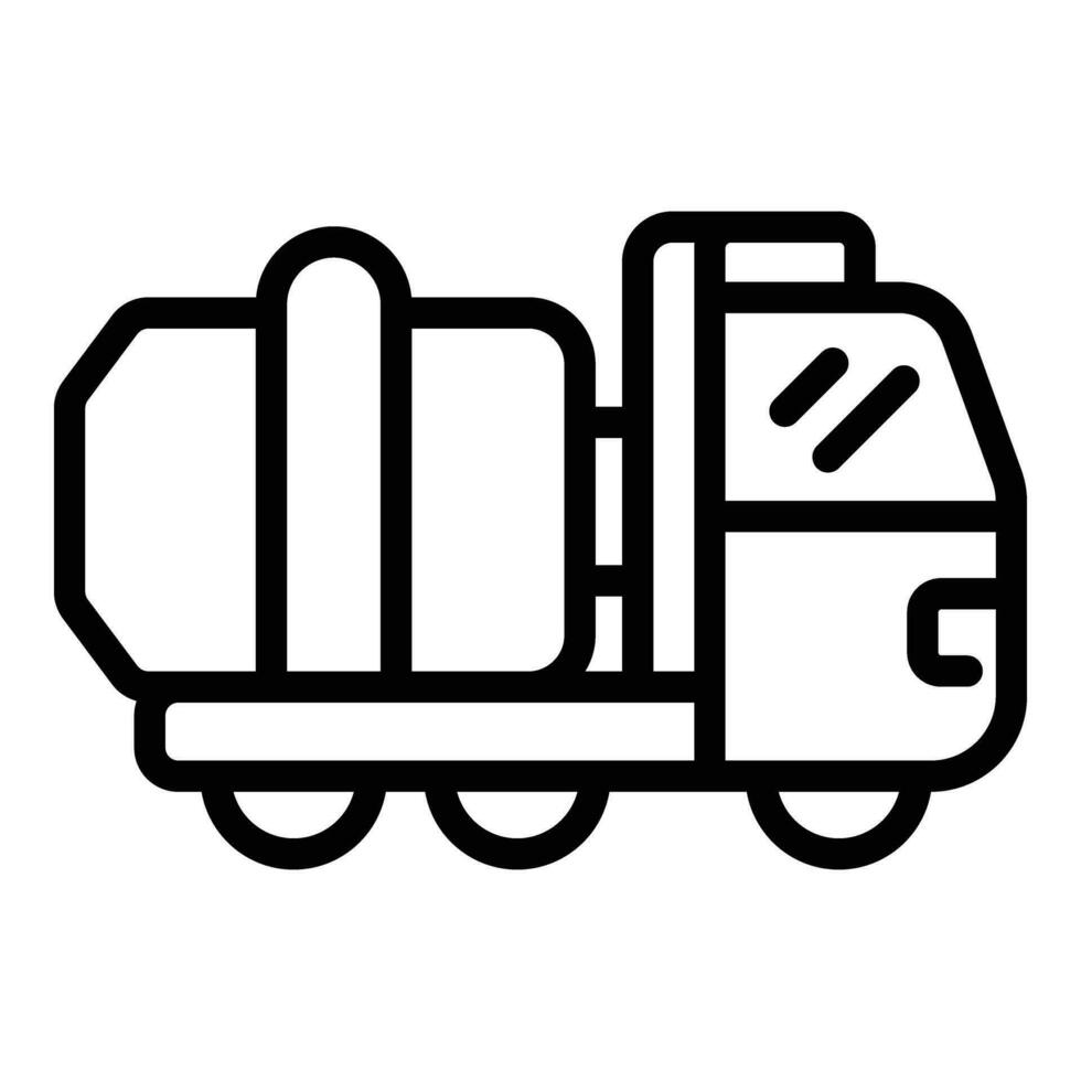 Cement mixer truck icon outline vector. Game lorry vector