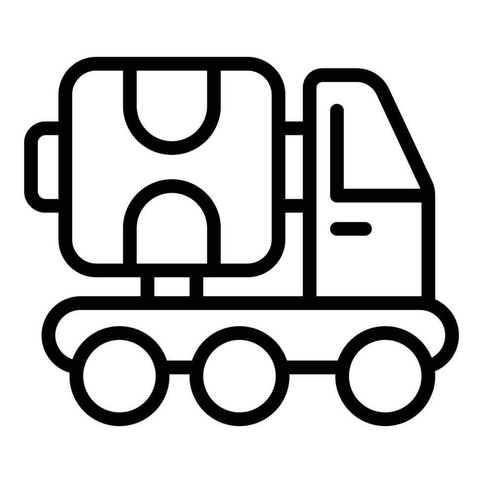 Lorry cement mixer icon outline vector. Site truck vector