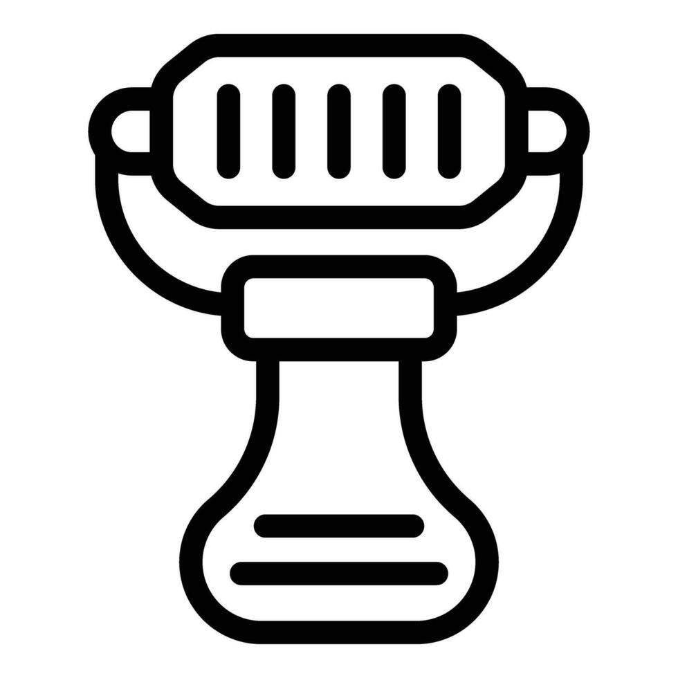 Slender skin scraper icon outline vector. Stone age vector