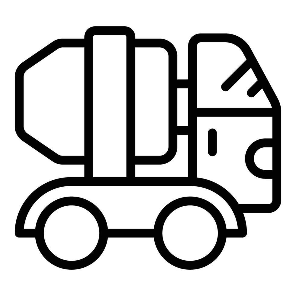 Site mixer cement icon outline vector. Brick machine vector