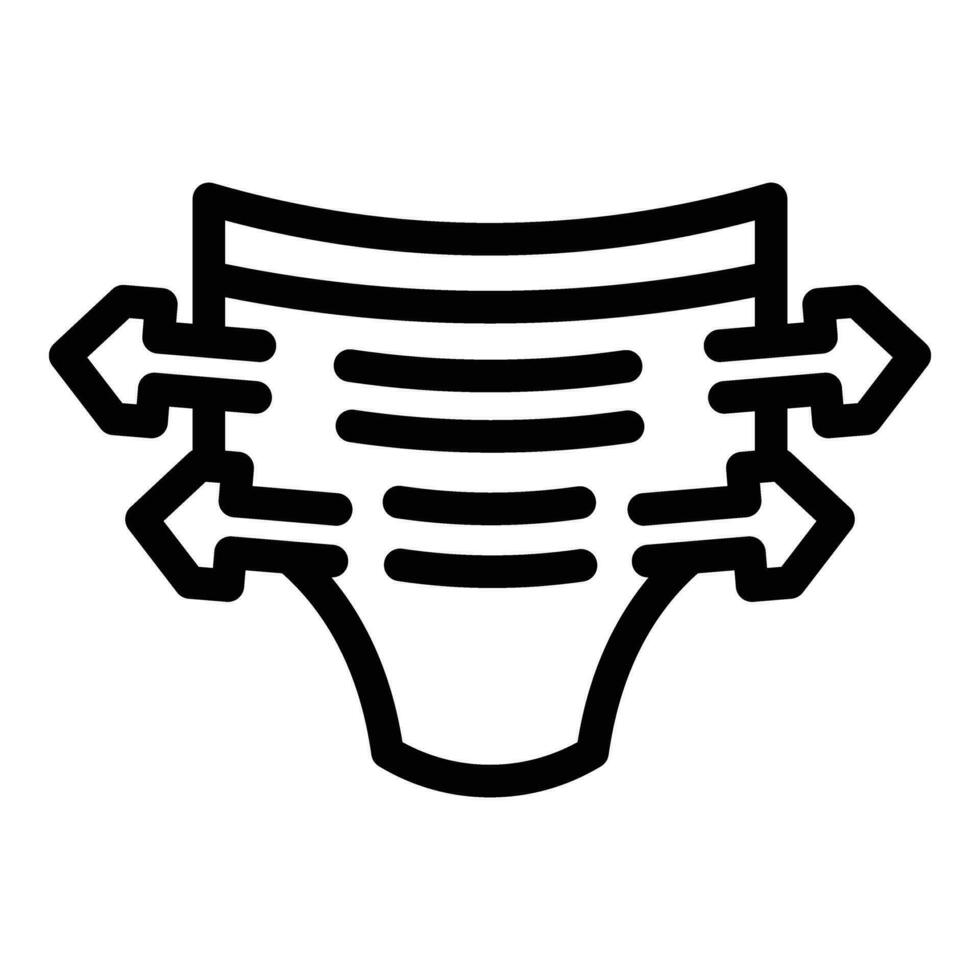 Elastic adult diaper icon outline vector. Soft skin vector