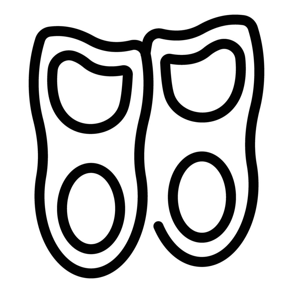 Not full size insoles icon outline vector. Orthotic heel vector