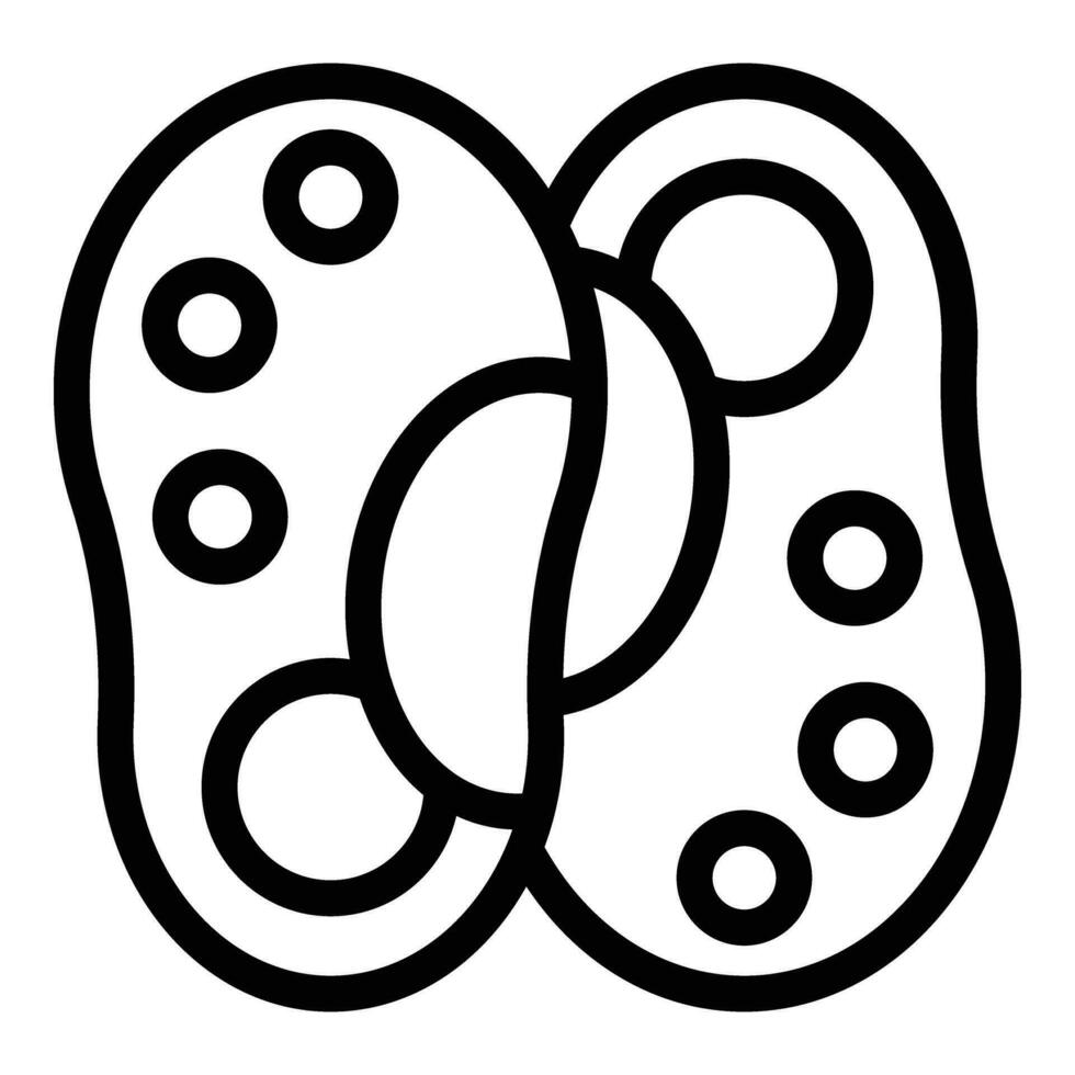 Silicone shoe insoles icon outline vector. Support ankle vector
