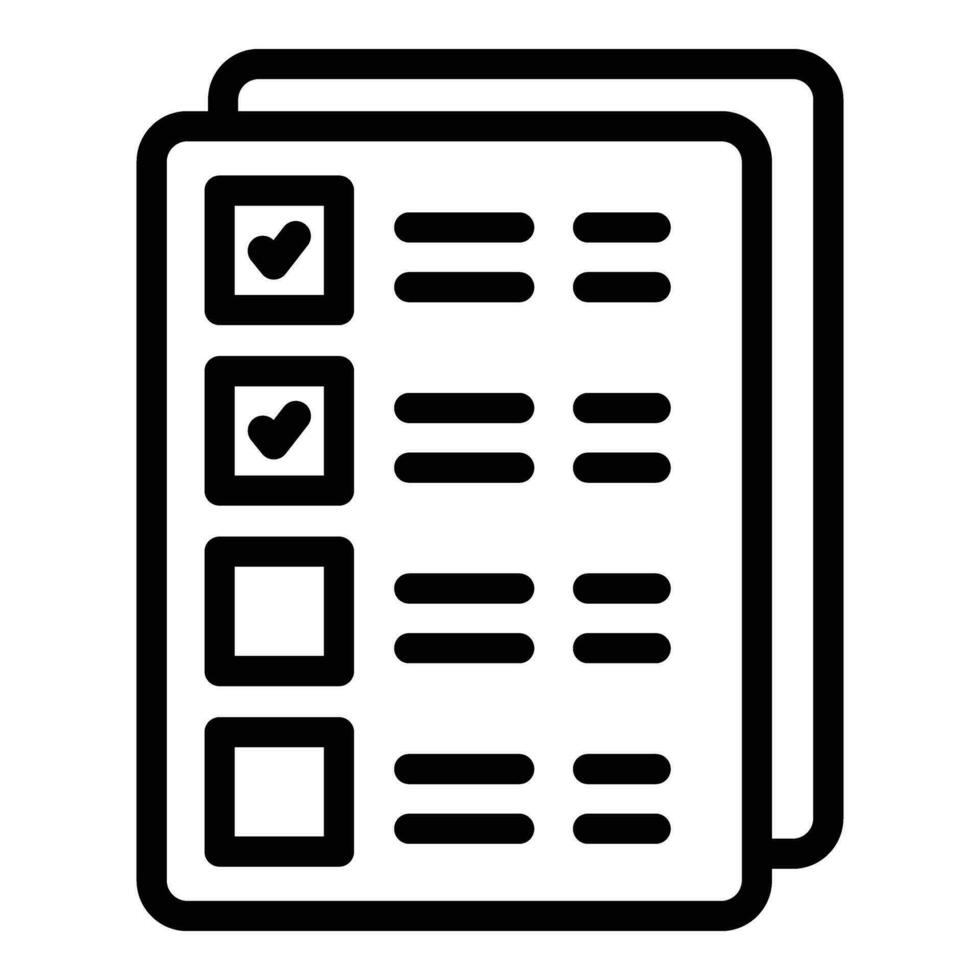 To do list icon outline vector. Clean apartment vector