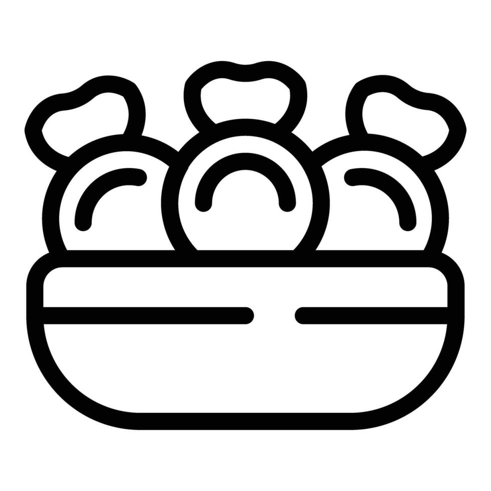Culinary dumplings icon outline vector. Pelmeni dim sum vector