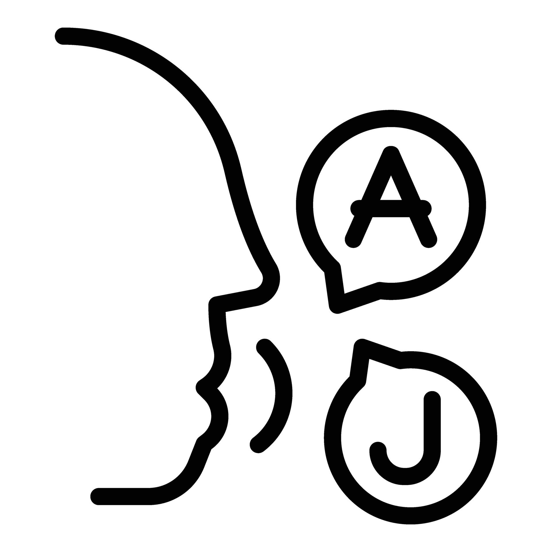 Speak interpreter icon outline vector. Translator conference 36593381 ...