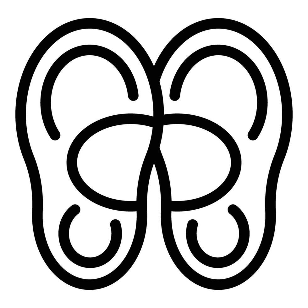 Backing insoles icon outline vector. Anatomy support vector