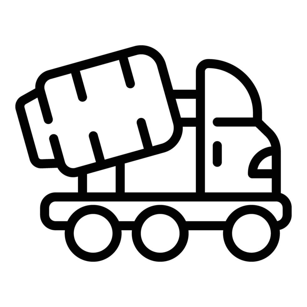 Masonry cement mixer icon outline vector. Workplace machine vector