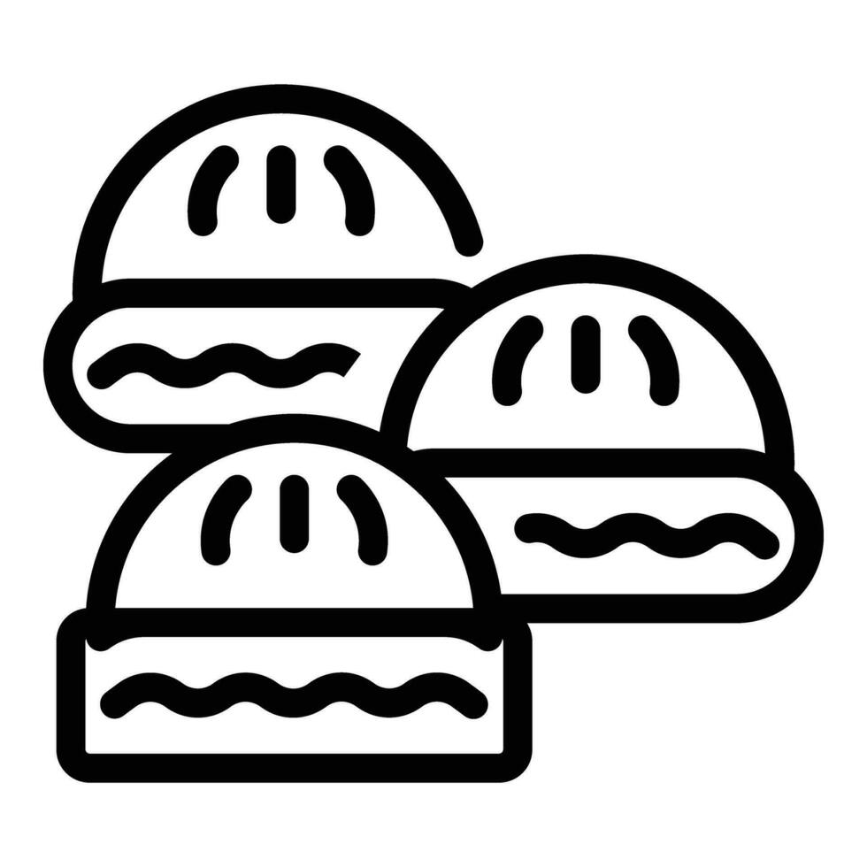 Dough dumplings icon outline vector. Beef cook vector