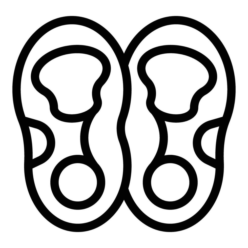 Small orthopedic insoles icon outline vector. Ankle bone vector