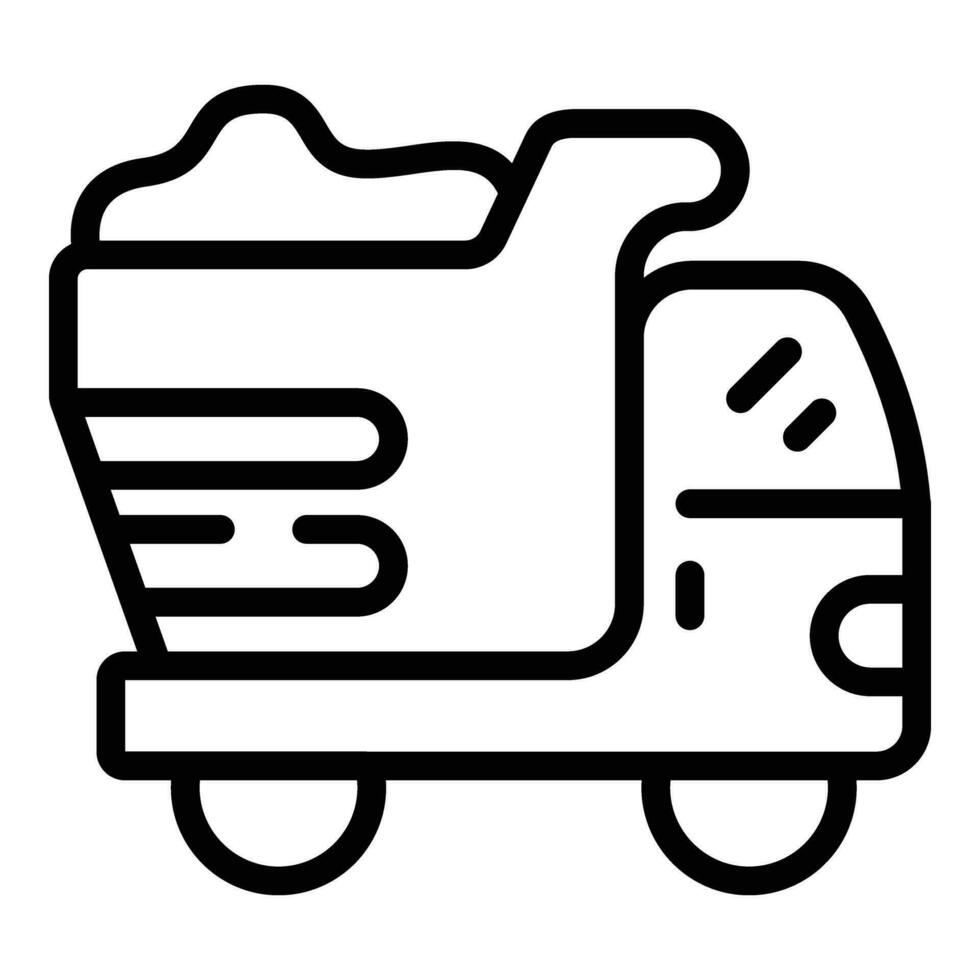 Cement mixer truck icon outline vector. Workplace mobile vector