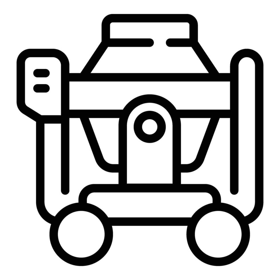 Portable cement mixer icon outline vector. Structure metal tool vector