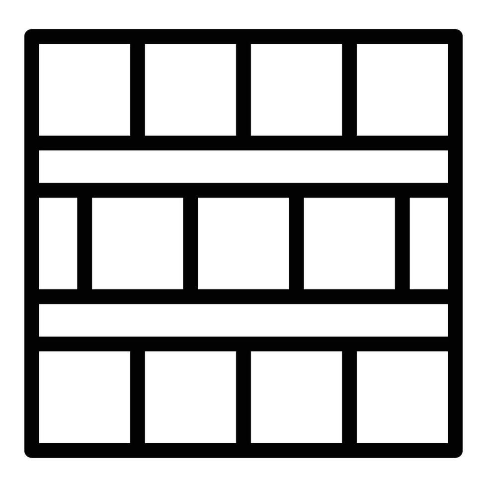 Brick wall icon outline vector. Brick machine vector