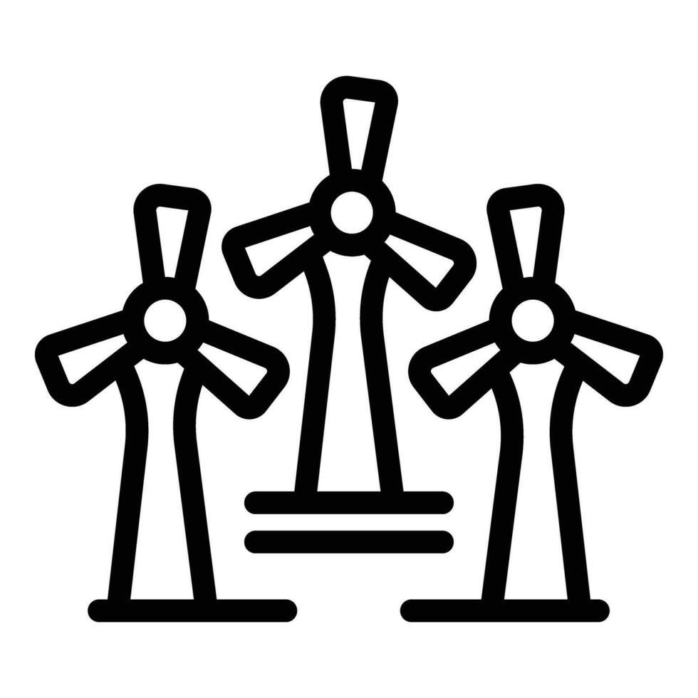 Wind turbines icon outline vector. Eco system energy vector