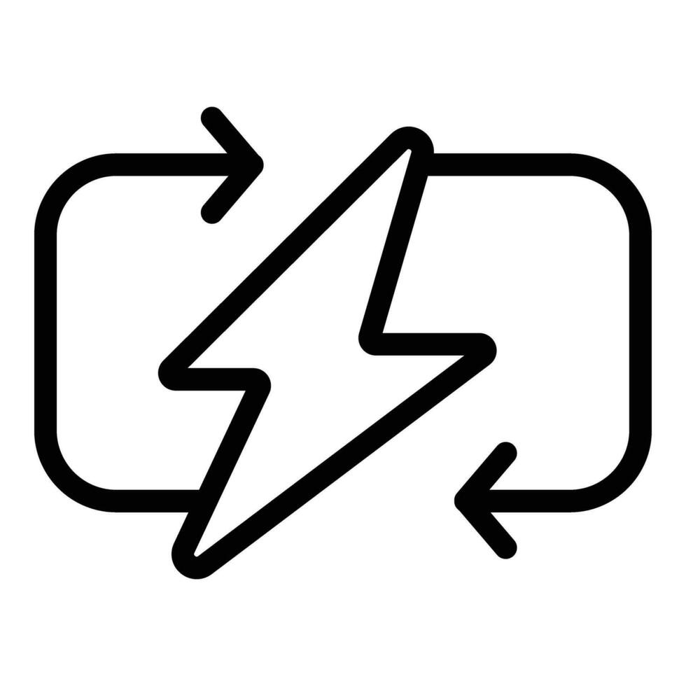 Change eco energy icon outline vector. Generator storage vector