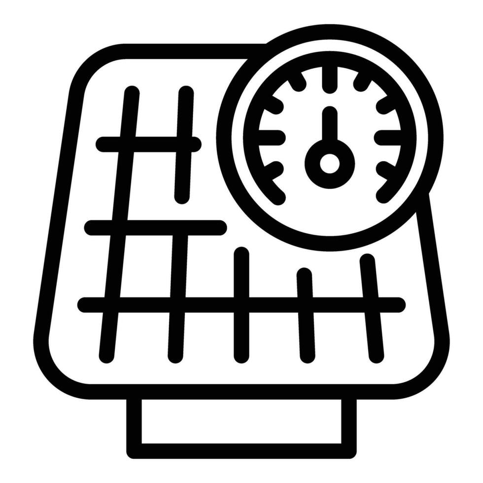 Full solar panel icon outline vector. Recycle materials vector