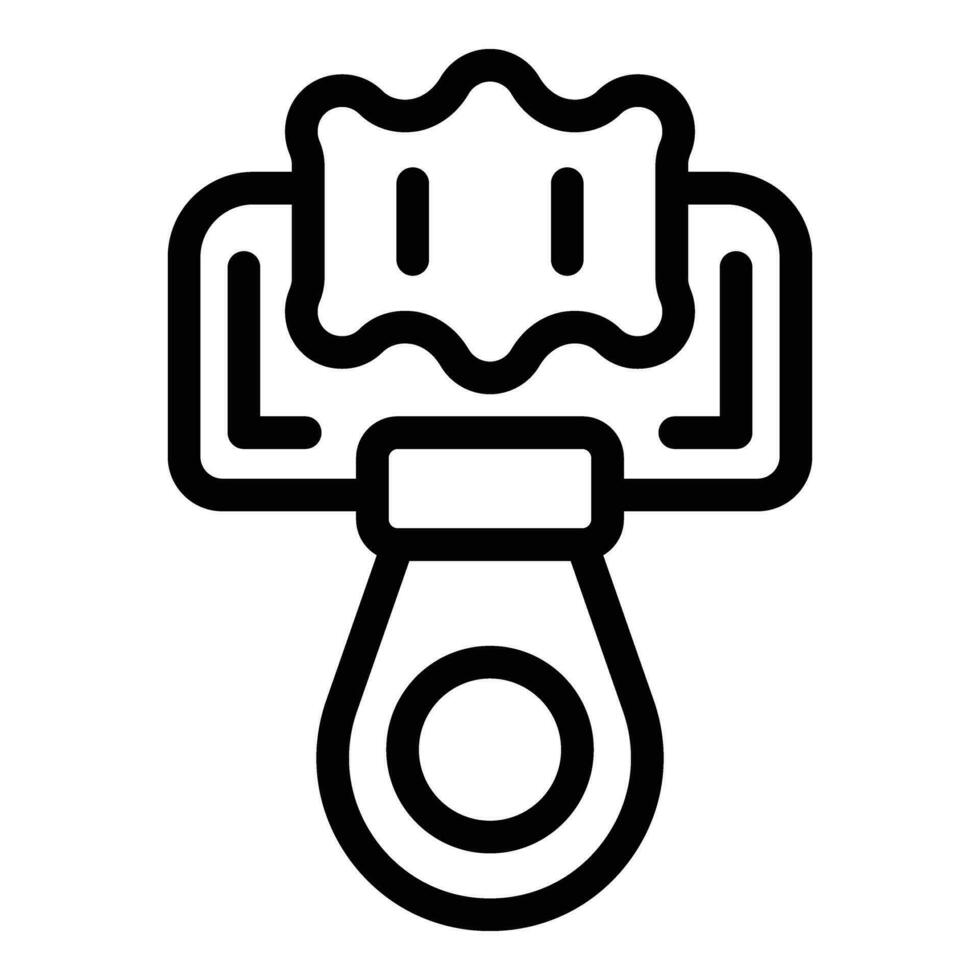 Face massage roller icon outline vector. Care jade tool vector