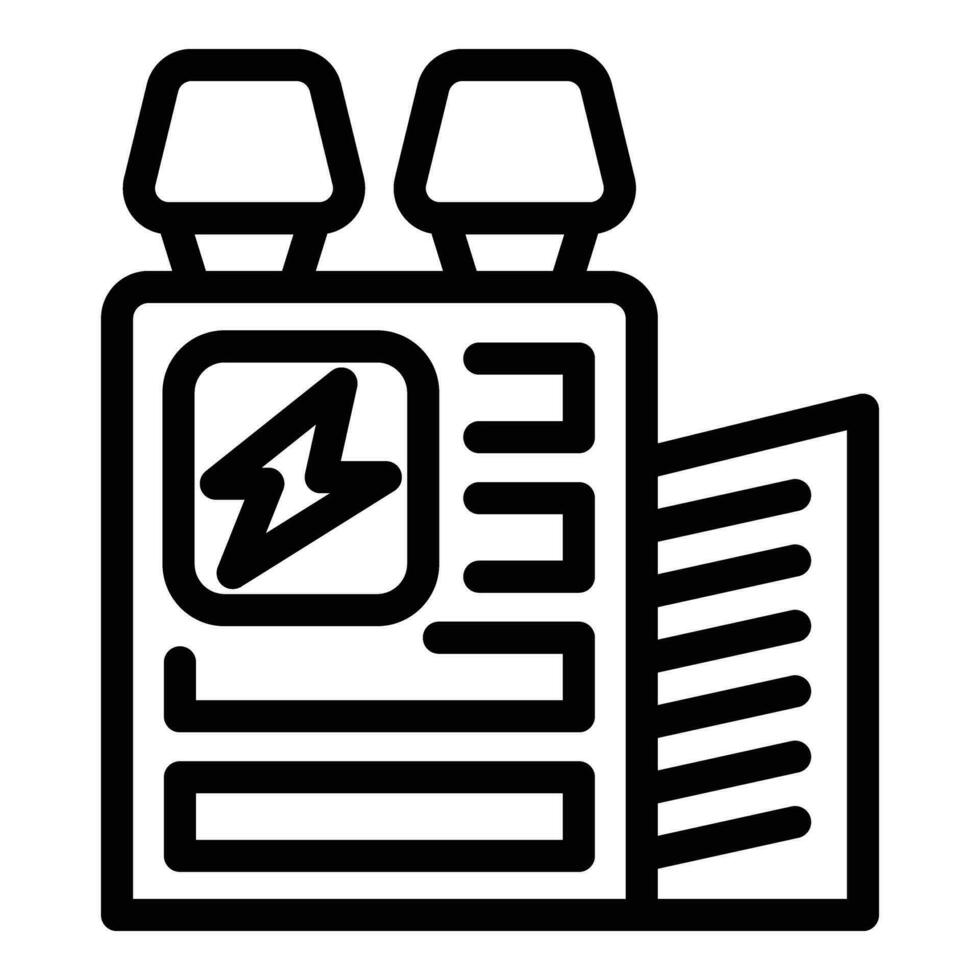 House building power station icon outline vector. Wind panel vector