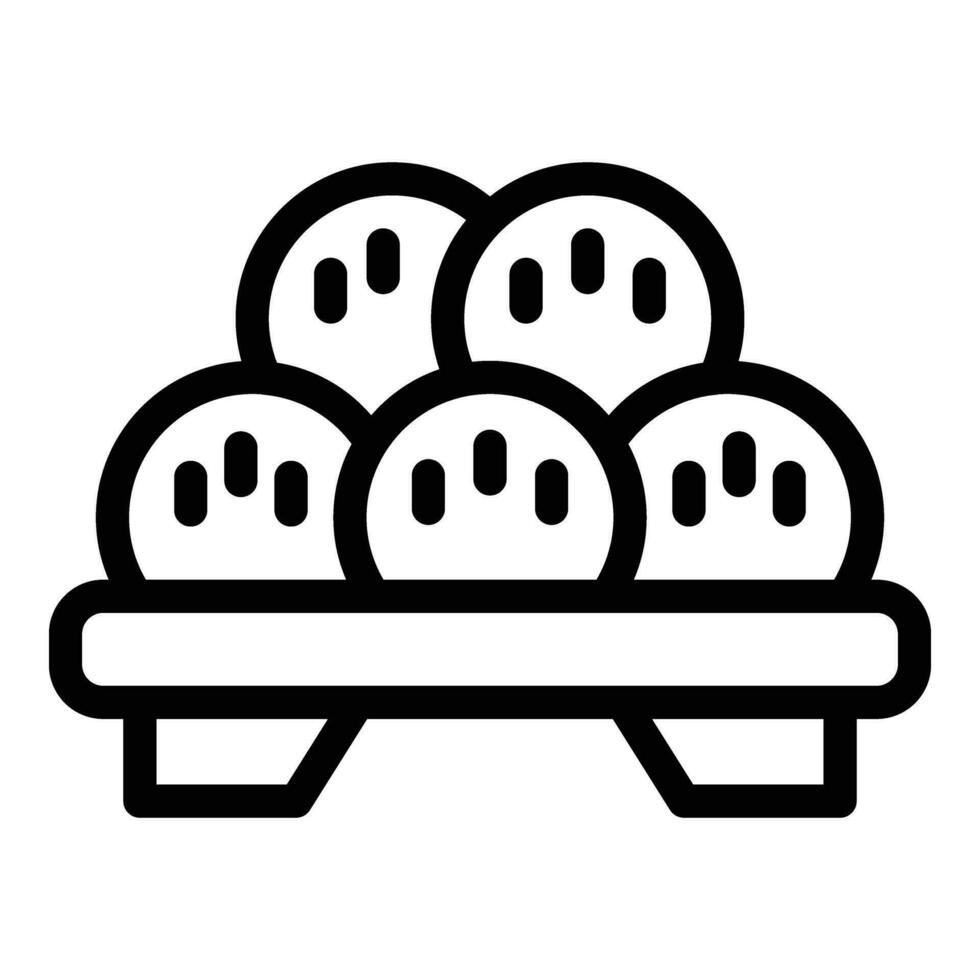 Stand dumplings icon outline vector. Italian variety vector