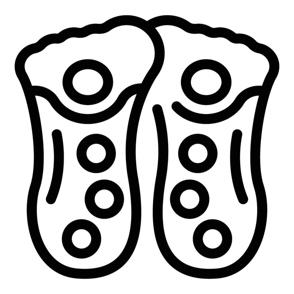 Textile insoles icon outline vector. Wear inserts vector