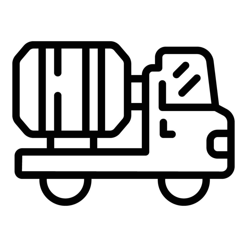 Lorry industrial metal icon outline vector. Material worker vector