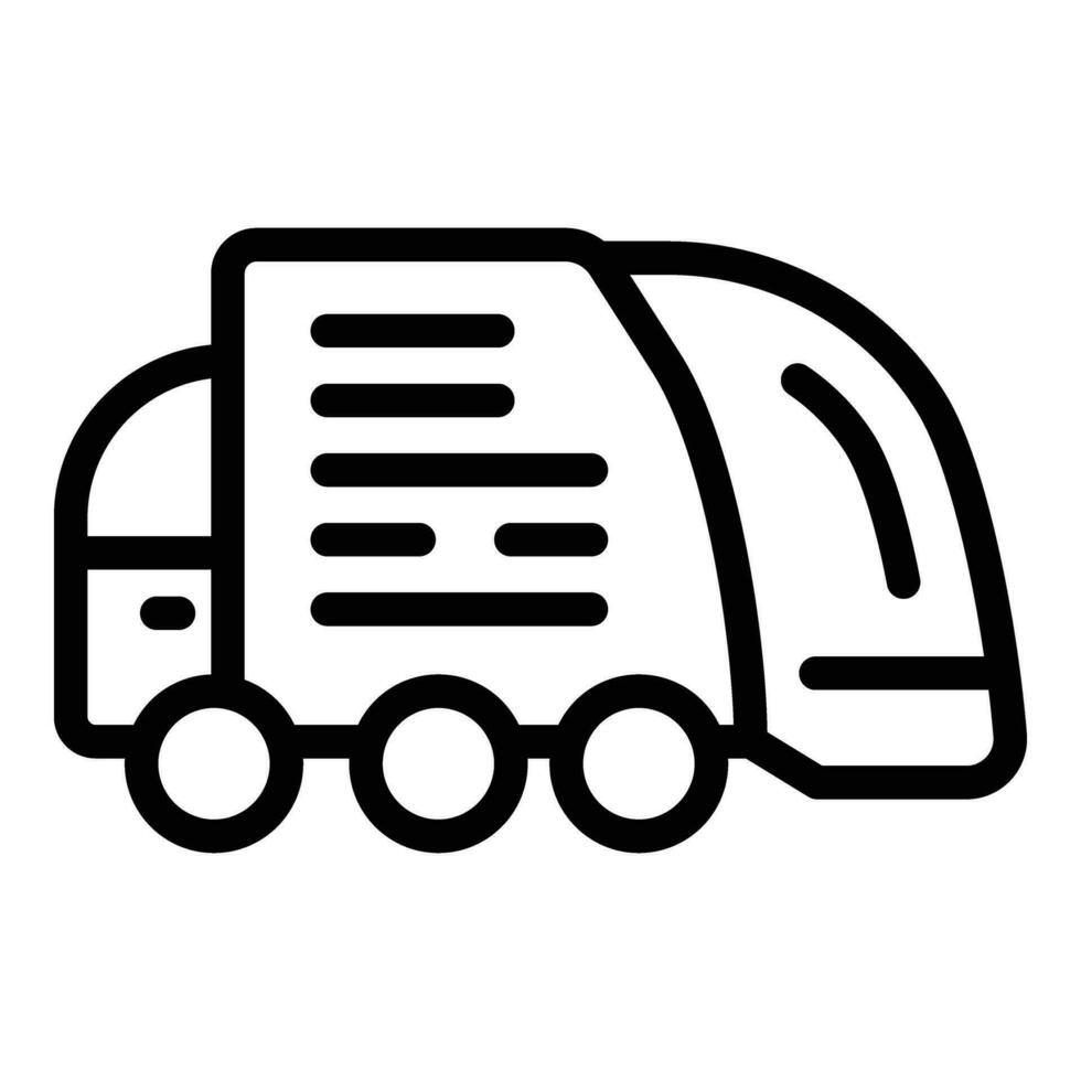 Sweeper truck garbage icon outline vector. Car urban dust vector